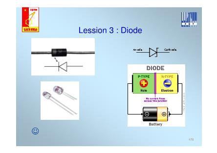 Bài giảng Cấu kiện điện tử - Lession 3: Diode