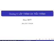 Bài giảng Lập trình Java - Chương 4: Lập trình đa tiểu trình - Đại học Giao thông Vận tải TP.HCM