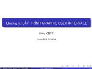Bài giảng Lập trình Java - Chương 5: Lập trình Graphic User Interface - Đại học Giao thông Vận tải TP.HCM