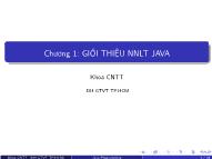 Bài giảng Lập trình Java - Chương I: Giới thiệu ngôn ngữ lập trình Java - Đại học Giao thông Vận tải TP.HCM