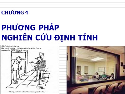 Bài giảng Nghiên cứu marketing - Chương 4: Phương pháp nghiên cứu định tính