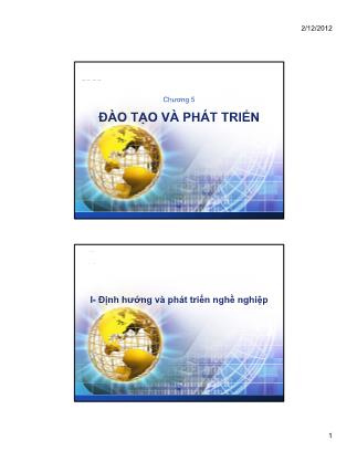 Bài giảng Quản trị marketing - Chương 5: Đào tạo và phát triển