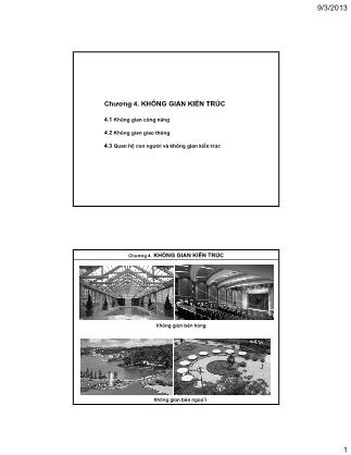 Bài giảng Kiến trúc dân dụng - Chương 4: Không gian kiến trúc