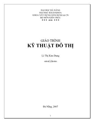 Giáo trình Kỹ thuật đô thị - Lê Thị Kim Dung