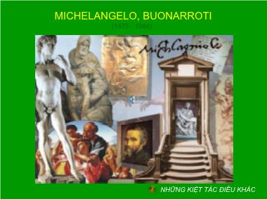 Những kiệt tác điêu khắc của Michelangelo, Buonarroti