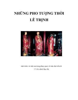 Những pho tượng thời Lê Trịnh