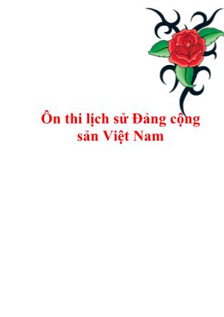 31 Câu hỏi ôn thi môn Lịch sử Đảng cộng sản Việt Nam