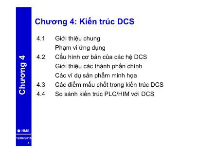Bài giảng Các hệ PLC và DCS - Chương 4: Kiến trúc DCS