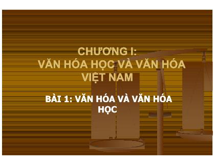 Bài giảng Cơ sở văn hóa Việt Nam (Bản đầy đủ)
