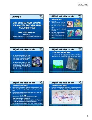 Bài giảng Viễn thám đại dương - Chương 2: Một số khái niệm cơ bản và nguyên tắc vận hành của viễn thám - Lê Thị Kim Thoa