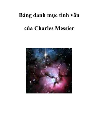 Bảng danh mục tinh vân của Charles Messier