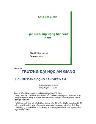 Giáo trình Lịch sử Đảng cộng sản Việt Nam (Bản đẹp)