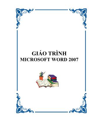 Giáo trình Microsoft Word 2007