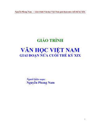 Giáo trình Văn học Việt Nam giai đoạn nửa cuối thế kỷ XIX (Phần 1) - Nguyễn Phong Nam