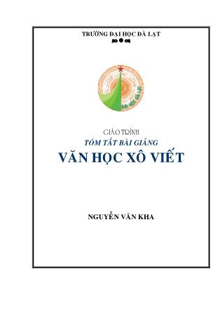 Giáo trình Văn học Xô Viết (Phần 1) - Nguyễn Văn Kha