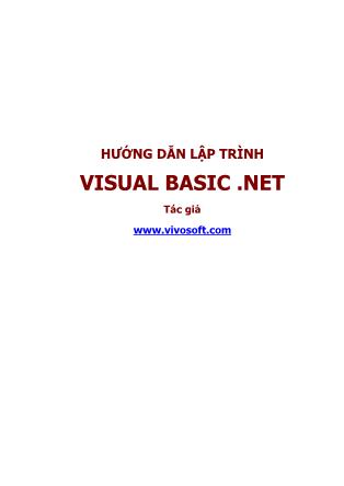 Hướng dẫn lập trình Visual Basic .net