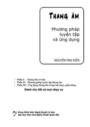 Thang âm - Phương pháp luyện tập và ứng dụng (Phần 1) - Nguyễn Mai Kiên