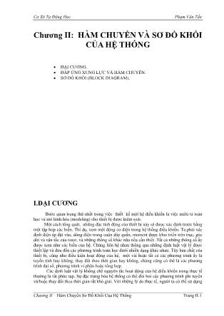 Bài giảng Cơ sở tự động học - Chương II: Hàm chuyển và sơ đồ khối của hệ thống - Phạm Văn Tấn