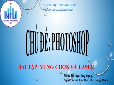 Bài giảng Đồ họa ứng dụng - Chương 3: Layer - Bùi Thị Hồng Minh