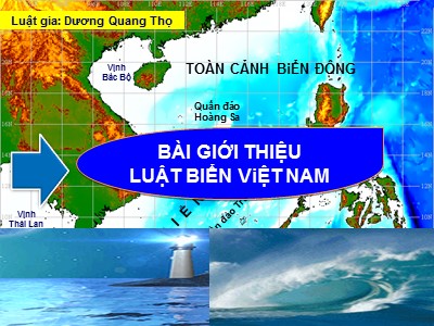 Bài giảng Giới thiệu luật biển Việt Nam