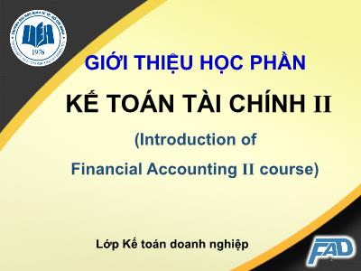 Bài giảng Kế toán tài chính II - Chương 1: Kế toán giao dịch ngoại tệ