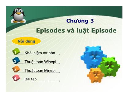 Bài giảng Khai phá dữ liệu - Chương 3: Episodes và luật Episode