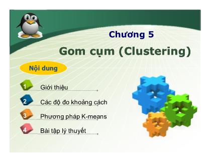 Bài giảng Khai phá dữ liệu - Chương 5: Gom cụm (Clustering)