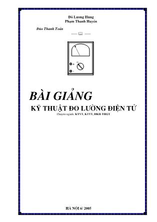 Bài giảng Kỹ thuật đo lượng điện tử