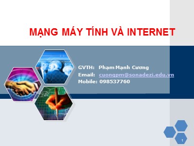 Bài giảng Mạng máy tính và internet - Phạm Mạnh Cương