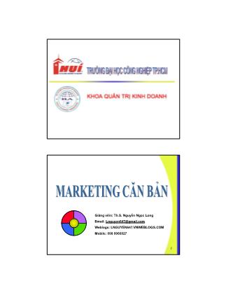 Bài giảng Marketing căn bản - Chương 4: Giá cả - Nguyễn Ngọc Long