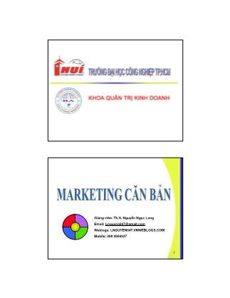 Bài giảng Marketing căn bản - Chương 6: Chiêu thị - Nguyễn Ngọc Long