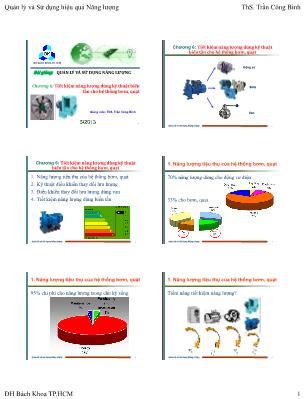 Bài giảng Quản lý và sử dụng năng lượng - Chương 6: Tiết kiệm năng lượng dùng kỹ thuật biến tần cho hệ thống bơm, quạt - Trần Công Binh