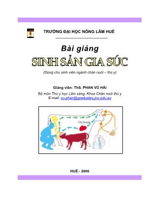Bài giảng Sinh sản gia súc - Phan Vũ Hải