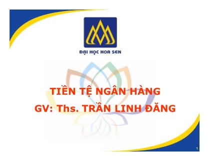 Bài giảng Tiền tệ ngân hàng - Chương 5: Thị trường tài chính