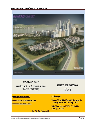 Civil 3D 2012 – Thiết kế kỹ thuật hạ tầng đô thị - Tập 2