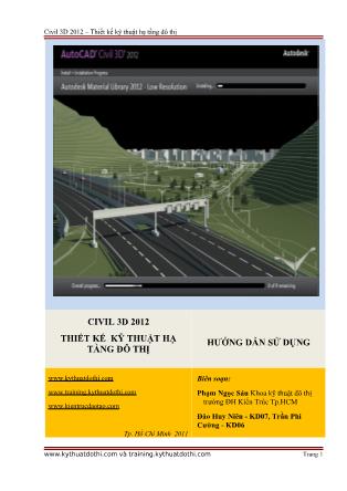 Giáo trình Civil 3D 2012 – Thiết kế kỹ thuật hạ tầng đô thị