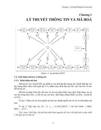 Giáo trình Lý thuyết thông tin - Chương 1: Lý thuyết thông tin và mã hoá