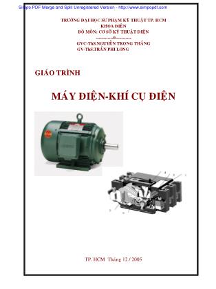 Giáo trình Máy điện - Khí cụ điện