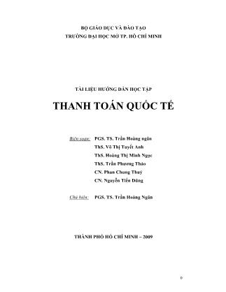 Giáo trình Thanh toán quốc tế