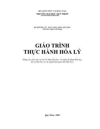 Giáo trình Thực hành hóa lý - Nguyễn Phi Hùng