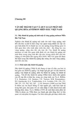 Quặng hóa Antimon miền Bắc Việt Nam (Phần 2)