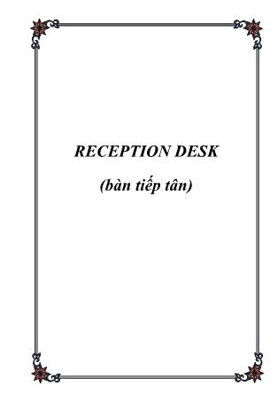 Reception Desk (Bàn tiếp tân)