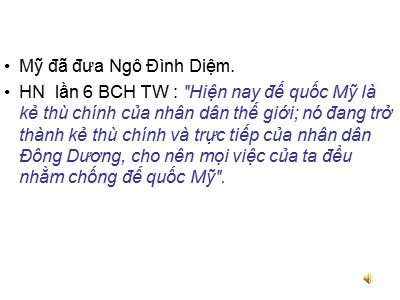 Bài giảng Đường lối cách mạng Đảng cộng sản Việt Nam - Chương III.b: Đường lối kháng chiến chống thực dân Pháp và đế quốc Mỹ xâm lược (1945 – 1975)