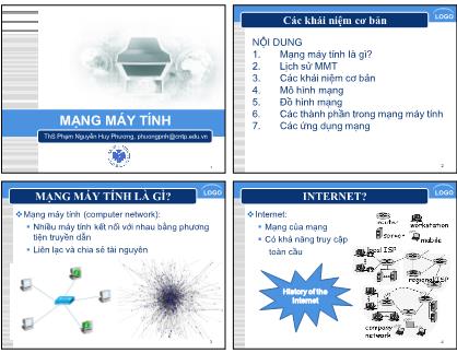 Bài giảng Mạng máy tính - Chương 1: Tổng quan về mạng máy tính - Phạm Nguyễn Huy Phương