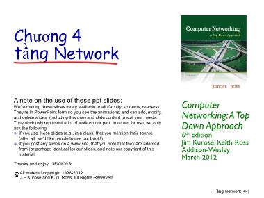 Bài giảng Mạng máy tính - Chương 4: Tầng Network