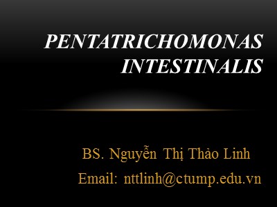 Bài giảng Pentatrichomonas intestinalis - Nguyễn Thị Thảo Linh