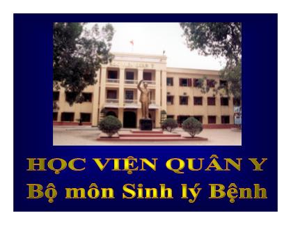 Bài giảng Sinh lý bệnh - Viêm