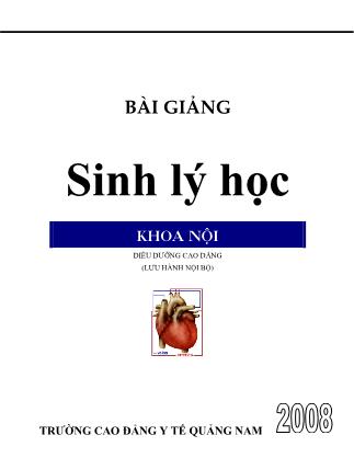 Bài giảng Sinh lý học (Bản đẹp)