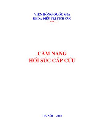 Cẩm nang Hồi sức cấp cứu