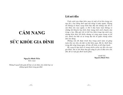 Cẩm nang Sức khỏe gia đình (Phần 1)